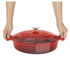 Cocotte en fonte ronde Vogue 3,5L rouge