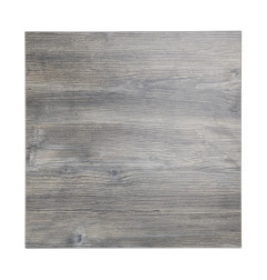 Plateau de table carré pré-percé en mélamine Bolero gris 700 mm