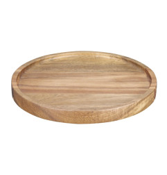 Assiette ronde en acacia Olympia 200mm 