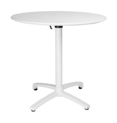 Table pliante en polypropylène Bolero 800mm blanche