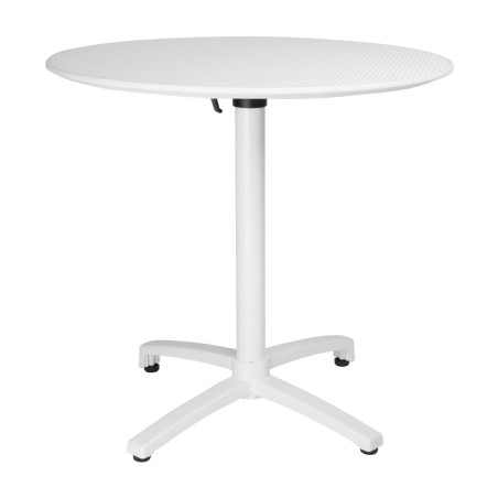 Table pliante en polypropylène Bolero 800mm blanche