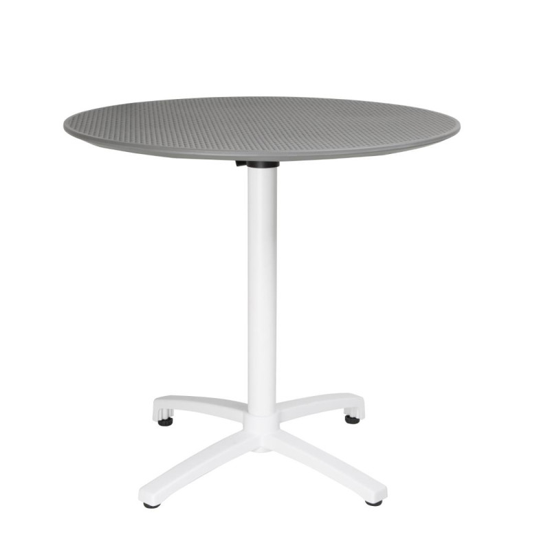 Table pliante en polypropylène Bolero 800mm gris foncé Table pliante en polypropylène Bolero 800mm gris foncé