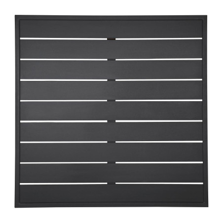 Plateau de table carré en aluminium Bolero noir 700 mm