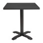 Plateau de table carré en aluminium Bolero noir 700 mm