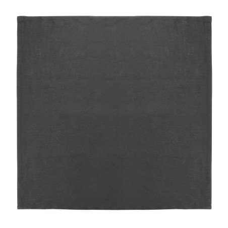 Serviettes de table en lin Olympia noires 400x400mm (lot de 12)
