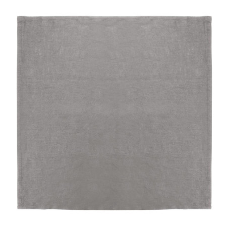Serviettes de table en lin Olympia grises 400x400mm (lot de 12)