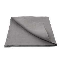 Serviettes de table en lin Olympia grises 400x400mm (lot de 12)