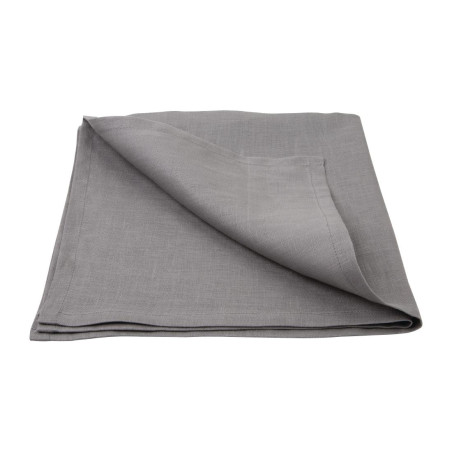 Serviettes de table en lin Olympia grises 400x400mm (lot de 12)