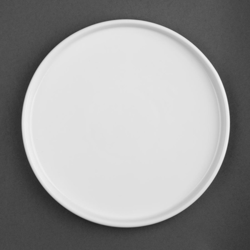 Assiettes plates rondes Olympia Whiteware 268mm (lot de 4)