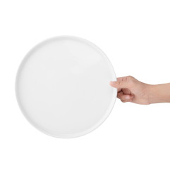 Assiettes plates rondes Olympia Whiteware 268mm (lot de 4)