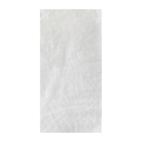 Serviettes de table blanches Fasana 400mm pliage 1/8 (lot de 1000)