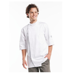 Veste de cuisine manches courtes Chaud Devant Bacio blanche S