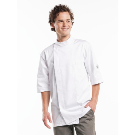 Veste de cuisine manches courtes Chaud Devant Bacio blanche S