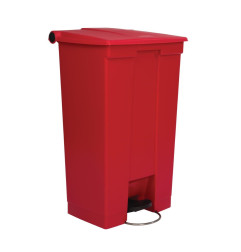 Conteneur à pédale Rubbermaid rouge 87L