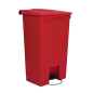 Conteneur à pédale Rubbermaid rouge 87L