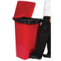 Conteneur à pédale Rubbermaid rouge 87L