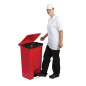 Conteneur à pédale Rubbermaid rouge 87L