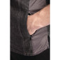 Veste mixte à boutons pression manches courtes Chef Works Tribeca denim noir XL