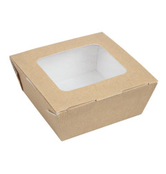 Boîtes alimentaires moyennes en carton avec fenêtre recyclables Huhtamaki 1070ml (lot de 270)