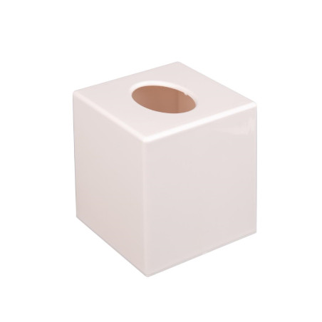 Boîte à mouchoirs carrée blanche