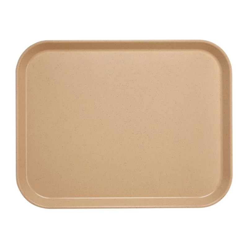 Plateau en polyester Versalite Cambro moka moucheté 45,7 cm