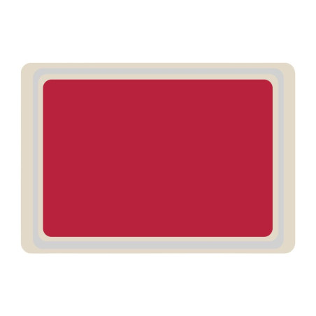 Plateau de service en polyester Roltex Euronorme 530x370mm rouge