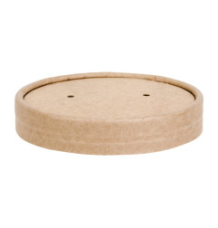 Couvercles en papier pour pots à soupe Fiesta Compostable 118mm FB166 et FB168 (Lot de 500)