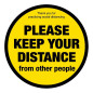 Adhésif au sol de distanciation sociale Please Keep Your Distance 40cm
