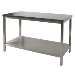 TABLE DE TRAVAIL AVEC SOUS-TABLETTE et dosseret (500X700H900mm)