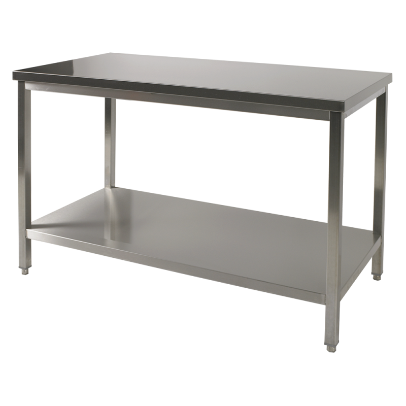 TABLE DE TRAVAIL AVEC SOUS-TABLETTE et dosseret (500X700H900mm) TABLE DE TRAVAIL AVEC SOUS-TABLETTE et dosseret (500X700H900mm)