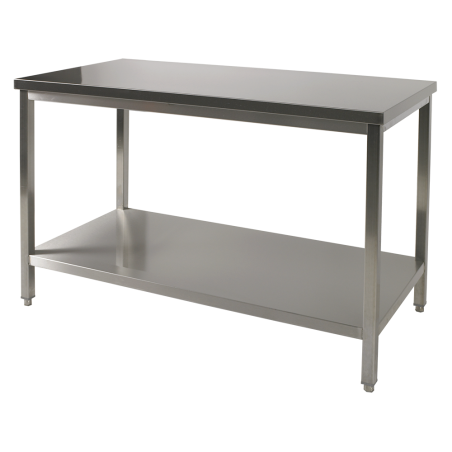 TABLE DE TRAVAIL AVEC SOUS-TABLETTE et dosseret (500X700H900mm)