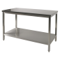 TABLE DE TRAVAIL AVEC SOUS-TABLETTE et dosseret (500X700H900mm) TABLE DE TRAVAIL AVEC SOUS-TABLETTE et dosseret (500X700H900mm)