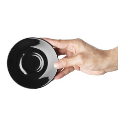 Soucoupes expresso Olympia Café noires 116mm (lot de 12)