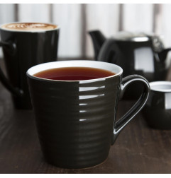 Mugs Aroma Olympia Café noirs 340ml (lot de 6)
