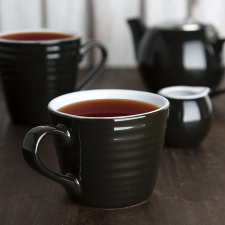Mugs Aroma Olympia Café noirs 230ml (lot de 6)