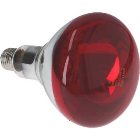 LAMPE INFRAROUGE PHILIPS ROUGE/BLANC E27 150W/250W - 240V