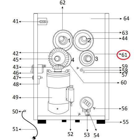 Engrenage Frucosol F50-061 (45 dents)