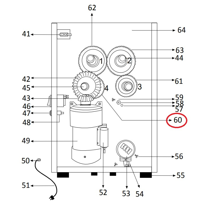 Engrenage Frucosol F50-060 (45 dents)