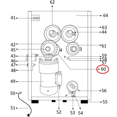 Engrenage Frucosol F50-060 (45 dents)