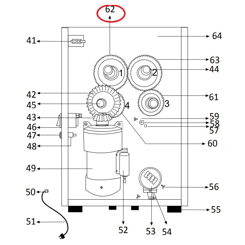 Engrenage Frucosol F50-062 (60 dents)