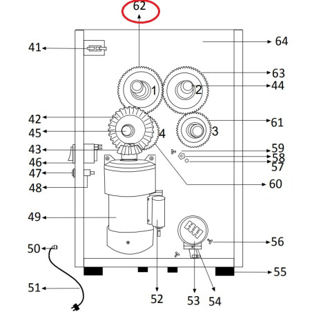 Engrenage Frucosol F50-062 (60 dents)