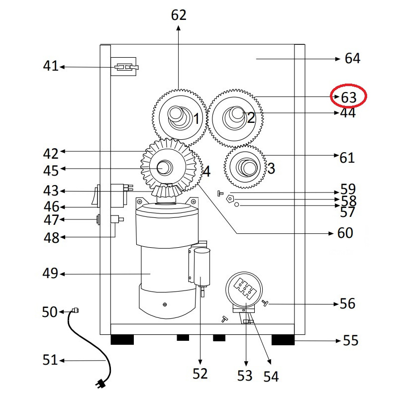 Engrenage Frucosol F50-063 (60 dents)