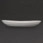 Assiettes creuses ovales blanches Olympia Whiteware 304mm (lot de 4)
