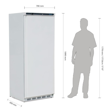 Armoire réfrigérée positive 1 porte blanche Polar Série C 600L