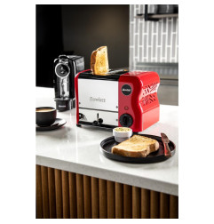 Grille-pain avec grilles sandwich Rowlett Esprit 2 fentes rouge