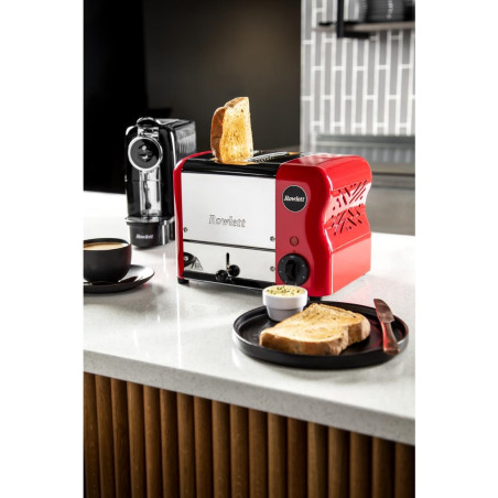 Grille-pain avec grilles sandwich Rowlett Esprit 2 fentes rouge