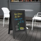 Panneau de trottoir avec cadre en bois noir Olympia 500x850mm