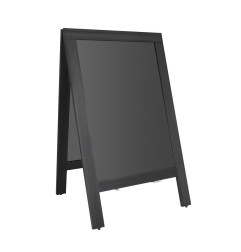 Panneau de trottoir avec cadre en bois noir Olympia 700x1200mm