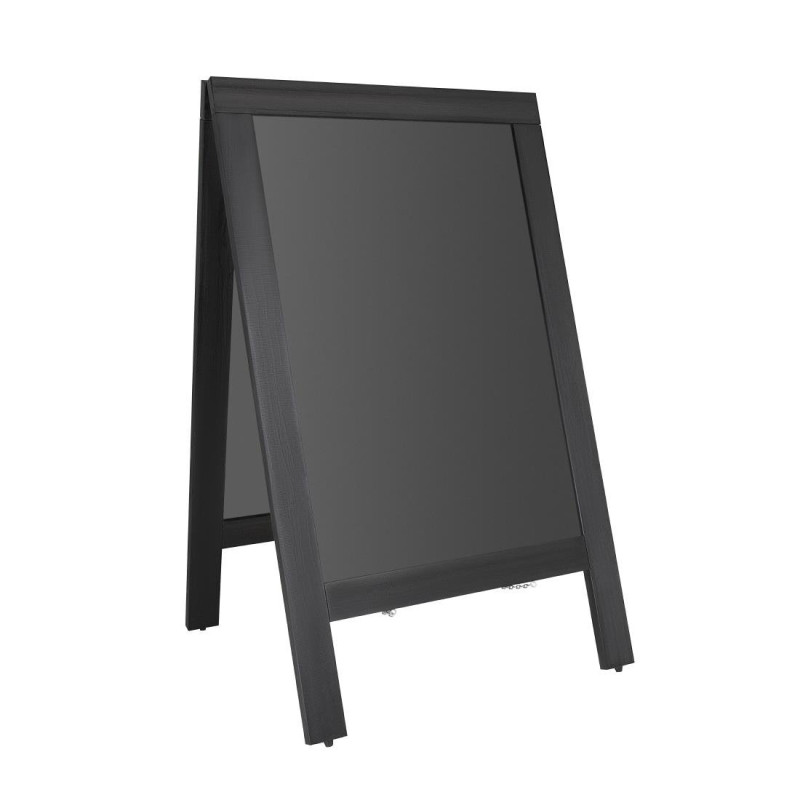 Panneau de trottoir avec cadre en bois noir Olympia 700x1200mm