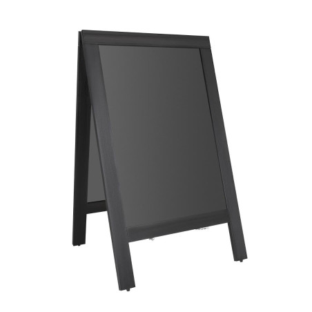 Panneau de trottoir avec cadre en bois noir Olympia 700x1200mm